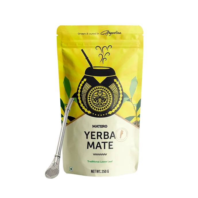 Loose Leaf Yerba Mate 250 grams + Straw