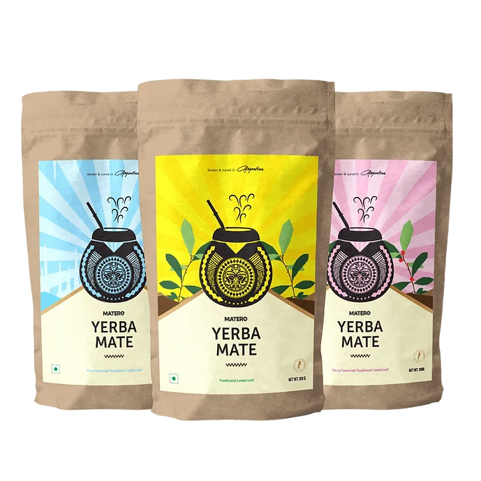 Yerba Mate Flavour Bundle (250g of Traditional, Berry, Mint)