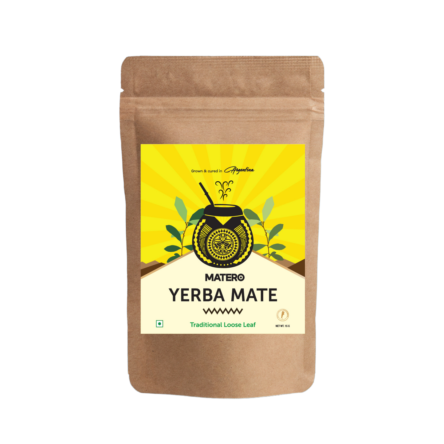 Yerba Mate Sampler pack 3 sachets of 15 grams